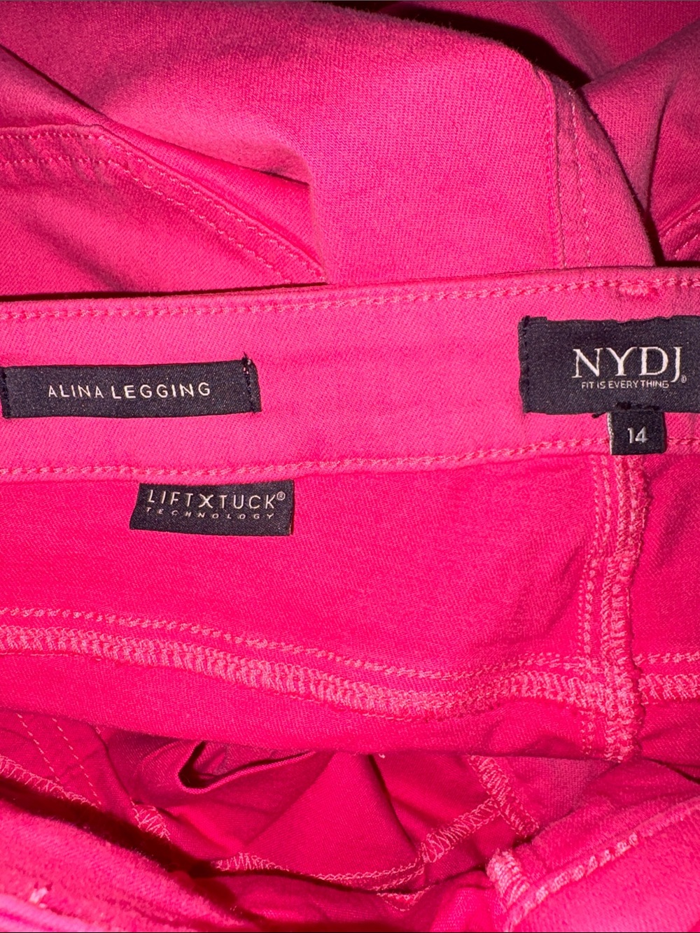 NYDJ Bright Pink Straight-Leg Jeans - Picture 3 of 6